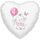 4. narozeniny růžový slon srdce foliový balónek