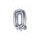 Fólia léggömb "Q" betű, 35 cm, ezüst (NEM Tölthető héliummal)