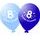 Balónek modrý KRÁSNÉ NAROZENINY číslo 8 - 5 ks