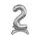 Silver Foil Number Balloon on Base, 74 cm - 2