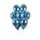 Chrome Balloons 50 pcs Blue Glossy - Diameter 33 cm