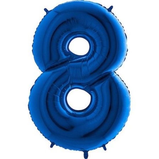 Balón foliový číslice MODRÁ - BLUE 115 cm - 8