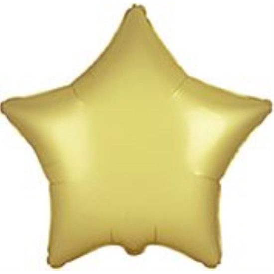Balón foliový 45 cm Hvězda PASTELOVÁ ZLATÁ