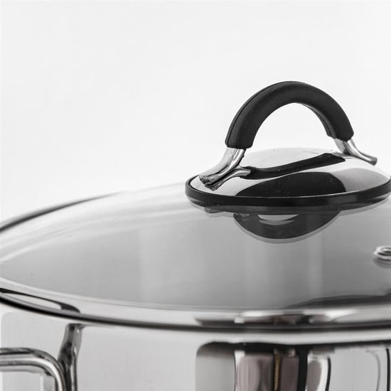 DALIE Stainless Steel Casserole 2.6 L with Glass Lid