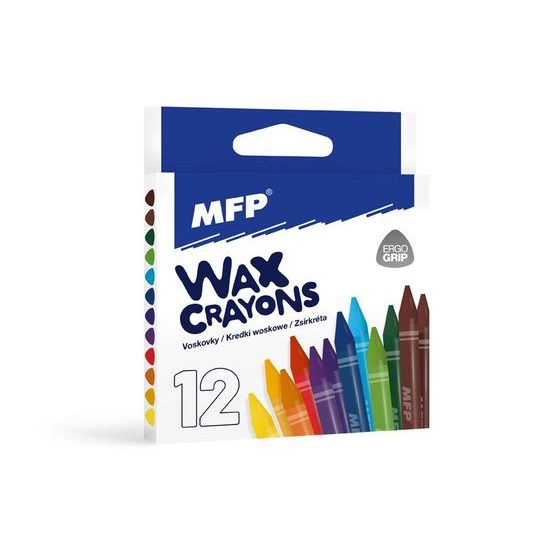 voskovky 12 ks barev - trojhranné 6300340