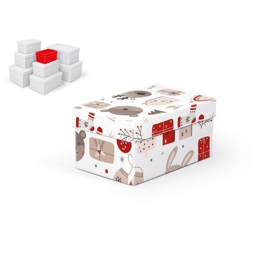 krabice dárková vánoční B-V007-A 16x10x8cm 5370923
