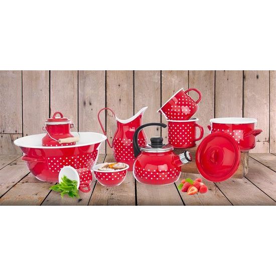 Smaltovaný hrnček BODKA 8 cm