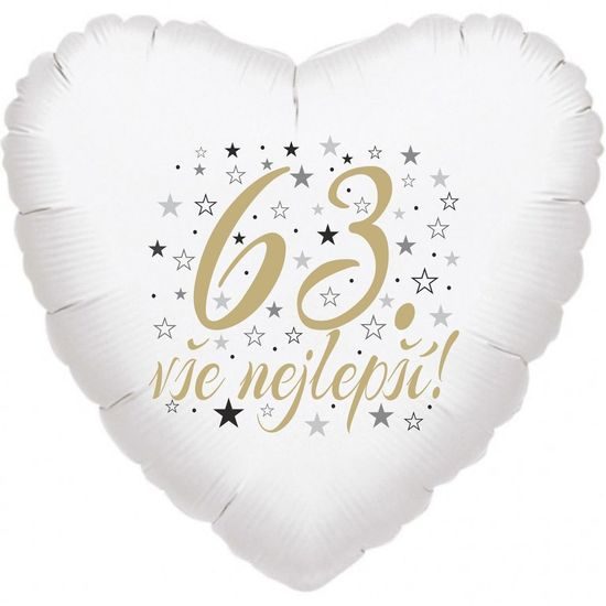 63. narozeniny balónek srdce
