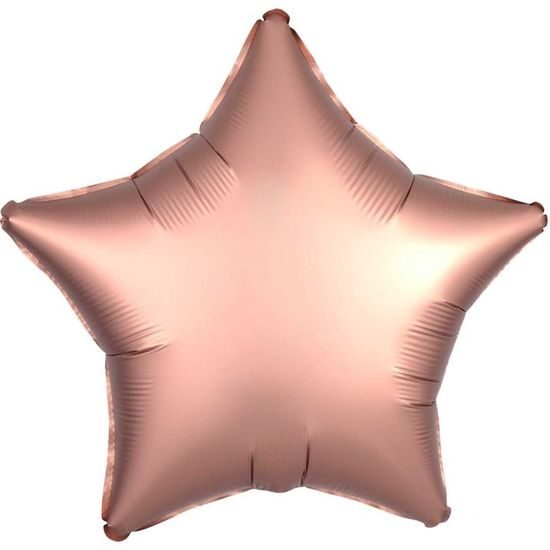 Balón foliový 45 cm Hvězda růžovo zlatá - Rose gold