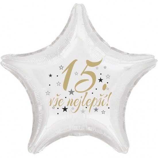 15. narozeniny balónek hvězda