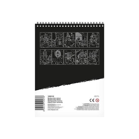 škrabací obrázek blok 26x19cm 10l mix/duha 1032110