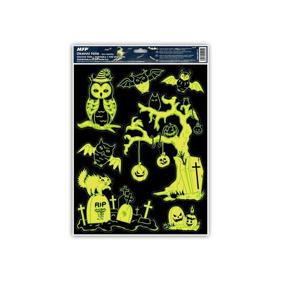 okenní fólie halloween svítící HA002 30x42cm 1041941