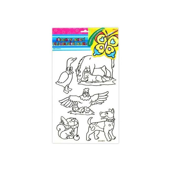 Předloha k barvám na sklo 1582 vyvýšená kontura