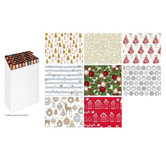 Wrapping paper Christmas roll 1000x70 cm - mix No.5