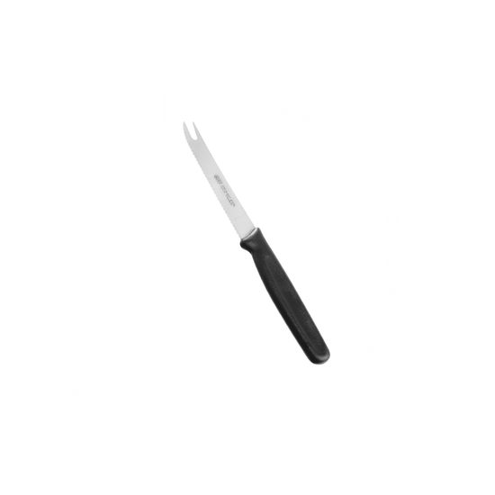 Svačinový nůž se zdvojenou špičkou a zubatým ostřím - 11 cm