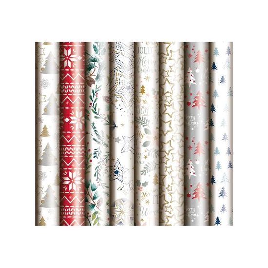 Wrapping paper - Christmas motifs - roll 1000x70 cm - mix no.6