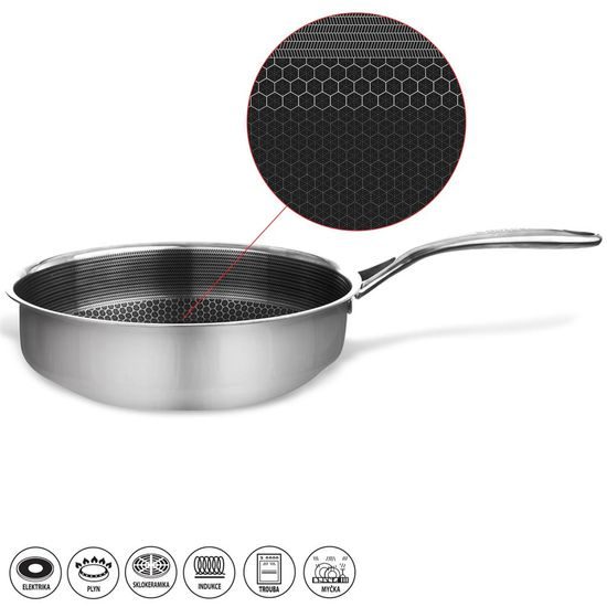 COOKCELL tapadásmentes serpenyő 3 rétegű 26x7 cm
