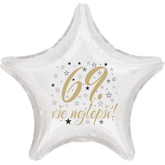 69. narozeniny balónek hvězda