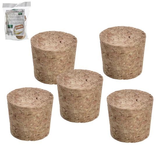 Cork Stopper - Set of 5, 3.7x3.3x3 cm