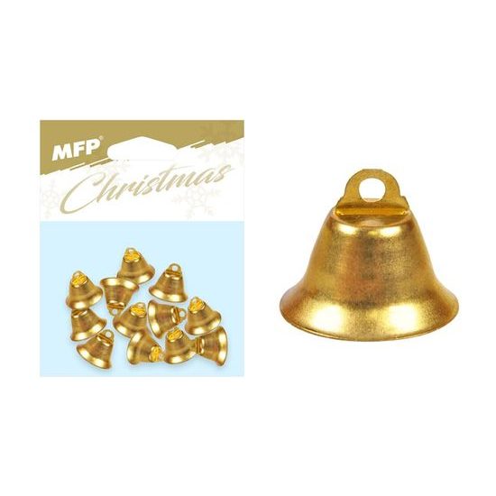 zvonečky 1,7cm/12ks zlaté 8882342