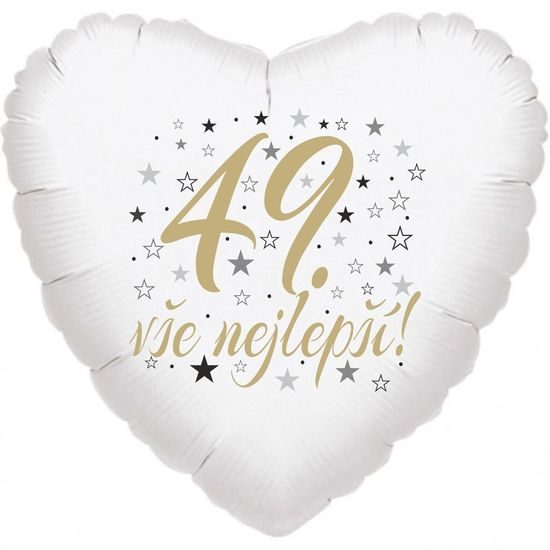 Balónik srdce na 49. narodeniny