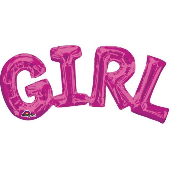 GIRL foil balloon 55cm x 25cm