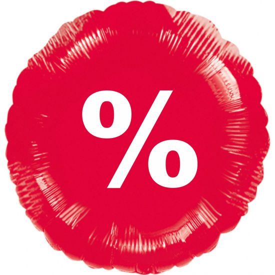Balónek fóliový červený %