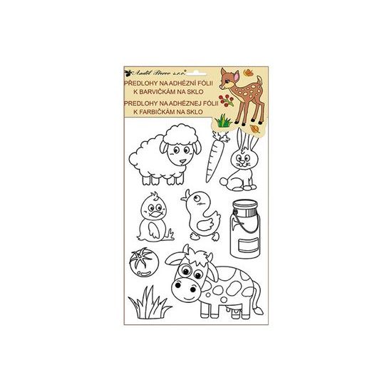 Předloha k barvám na sklo 1543 vyvýšená kontura