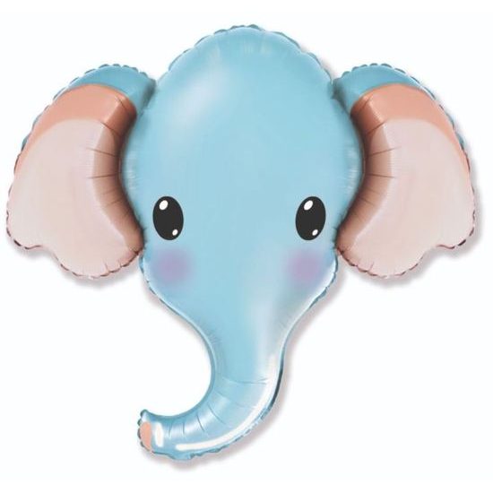 Blue Elephant Foil Balloon - Safari - 81cm