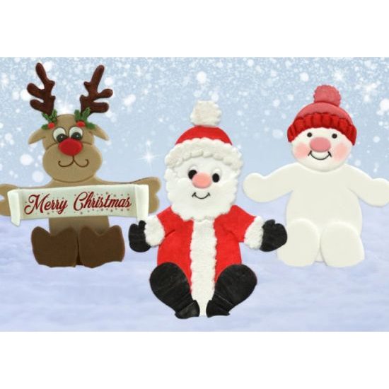 Patchwork extruder Christmas set - 3 figures