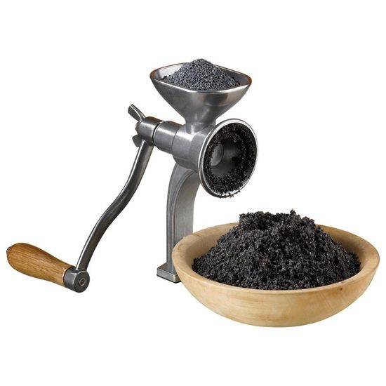 Mlynček na mak z nehrdzavejúcej ocele