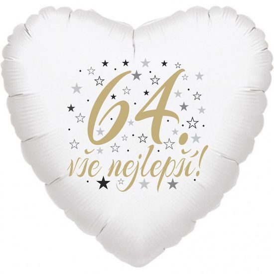 64. narodeninový balónik srdce
