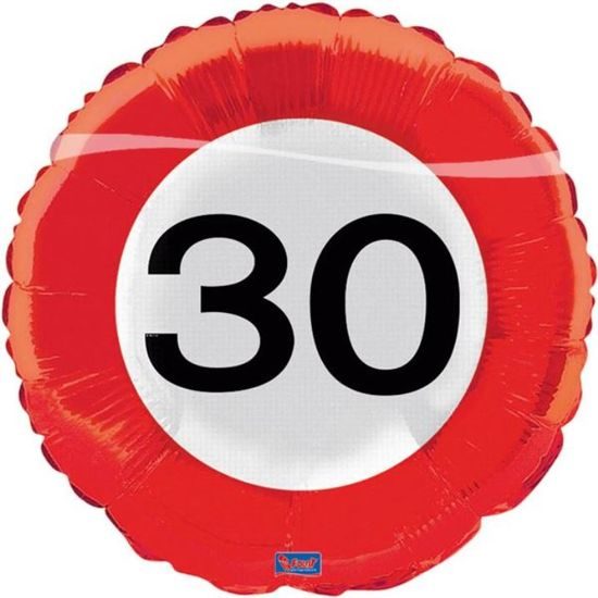 Balloon foil traffic sign 30, 43 cm