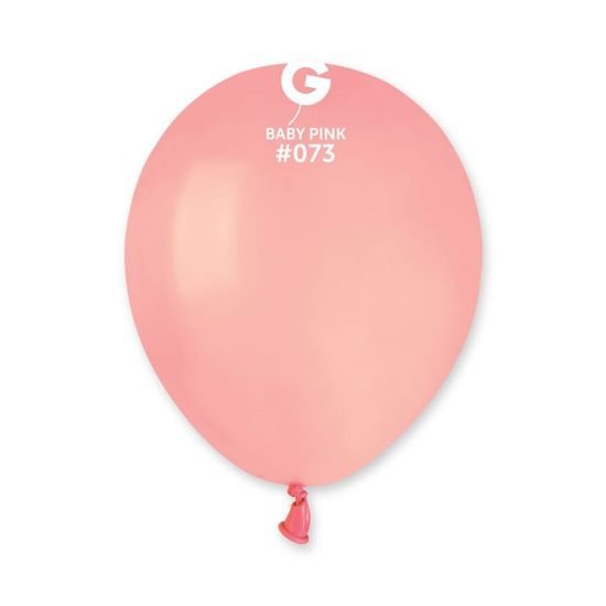 Balónek latexový GEMAR 13 cm – Světle růžová - Baby růžová, 1 KS