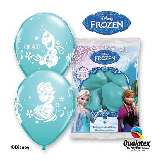 Balloons Frozen - Ice Kingdom 30 cm Anna, Elsa and Olaf 6 pcs