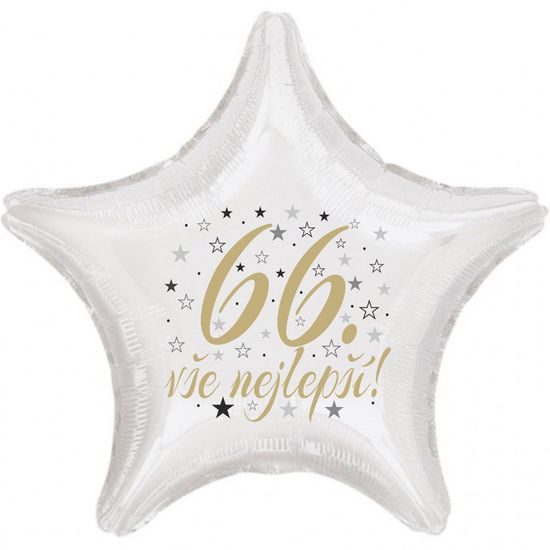 66. narozeniny balónek hvězda