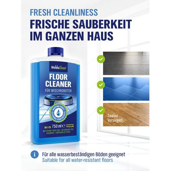 Floor cleaner for robotic vacuum cleaners 750ml