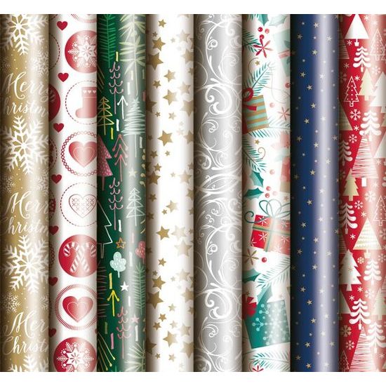 Wrapping paper - Christmas motifs - roll 200x70 cm - mix no.6