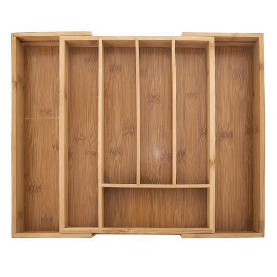 Bamboo sliding sideboard - 26/40x35,5x4,5 cm