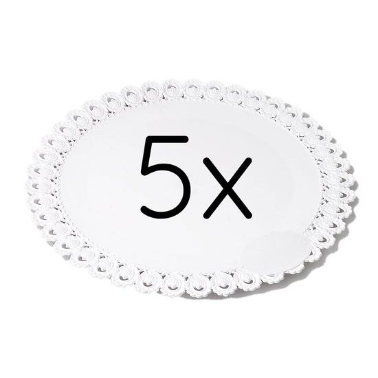 Cake mat 30 cm with lace - set of 5