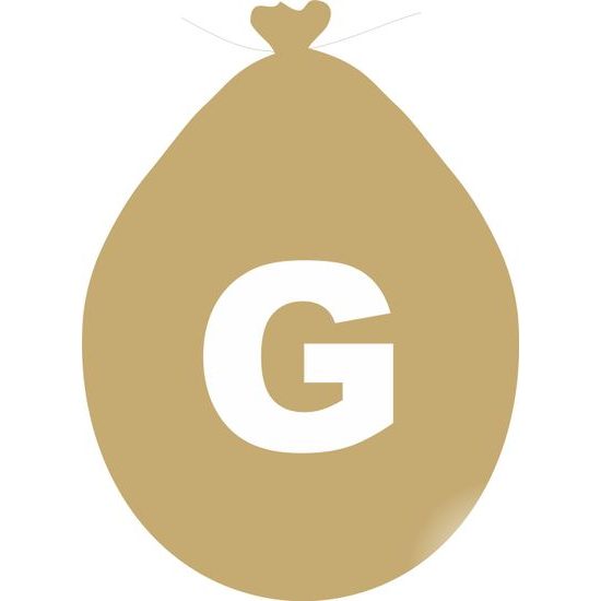 Balónek písmeno G zlaté