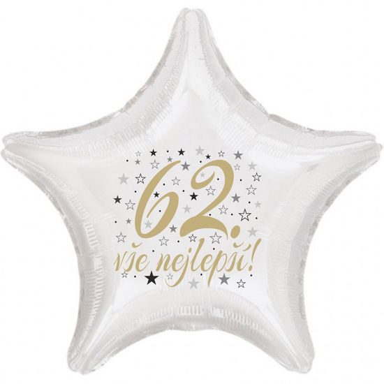 62. narozeniny balónek hvězda
