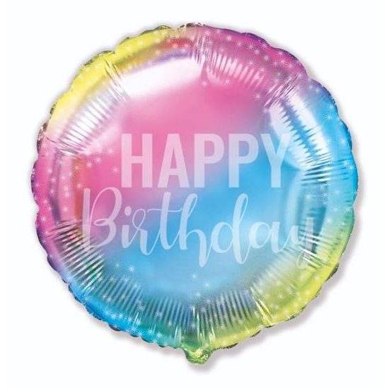 45cm Rainbow Foil Balloon - Happy Birthday - Birthday Celebration