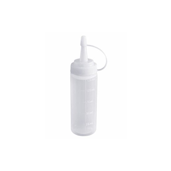 Plastová láhev s měřítkem na omáčky a toppingy - 125 ml