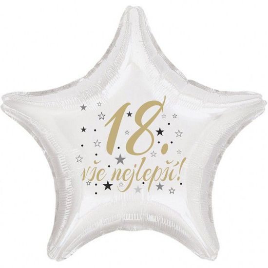 18. narozeniny balónek hvězda
