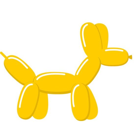 Tvarovací balónek žlutý