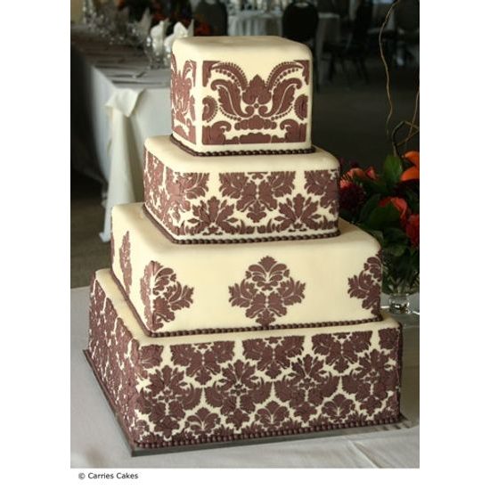 Stencil - Damask Cake sada