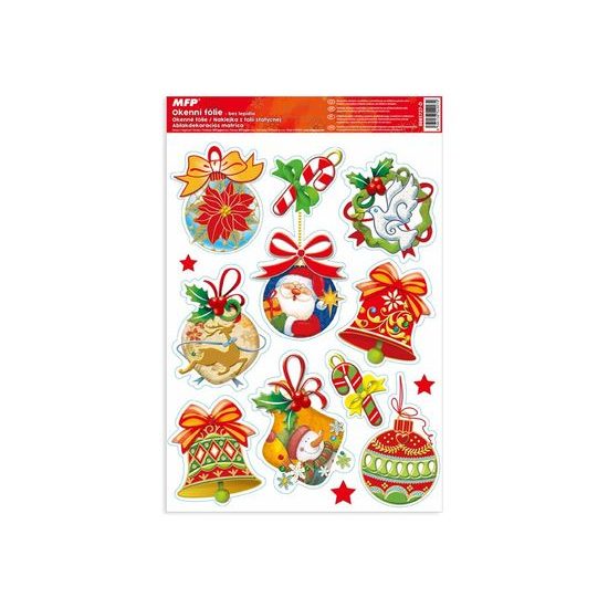 okenní fólie vánoce glitr VA007 20x30cm 8885727