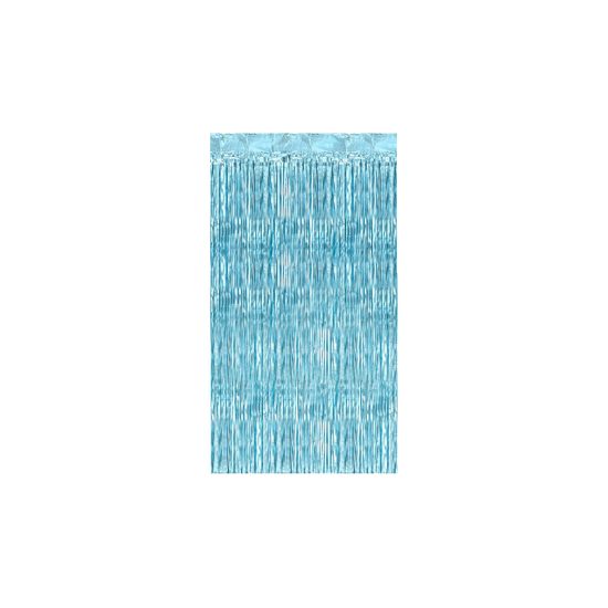Party curtain 90x250 cm - sky blue (tiffany)