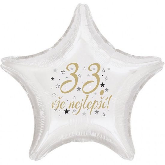 33. narozeniny balónek hvězda